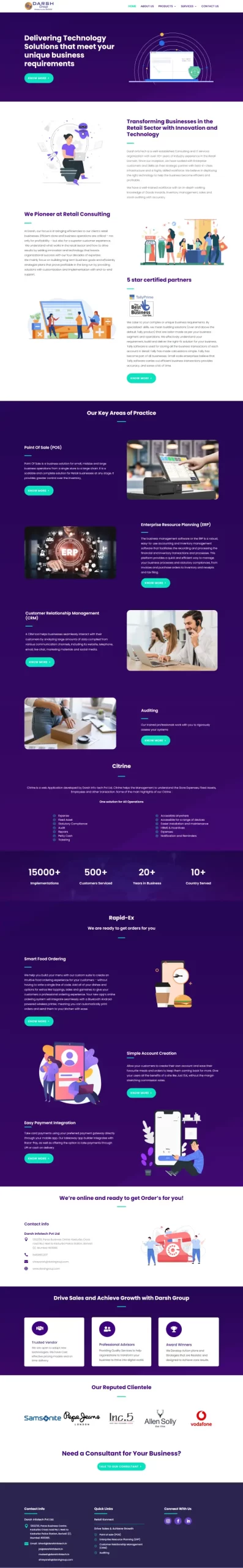 Darsh Info Tech Home Page scaled